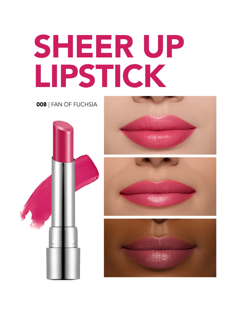 Flormar Sheer Up Glossy Moisturizing Lipstick 3g