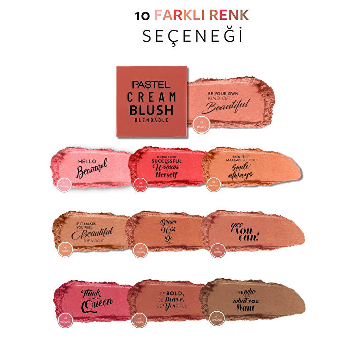 Pastel Profashion Cream Blush No: 42 - Lightweight Formula | Cruelty-Free