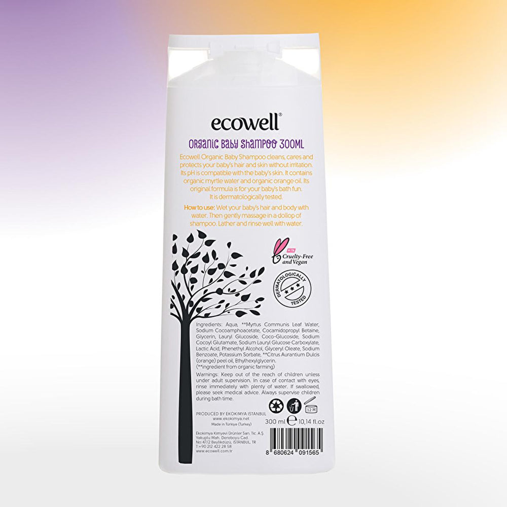 Ecowell Organic Baby Shampoo & Body Wash - Gentle, Paraben-Free, Vegan Certified - 10.14 fl oz - view 3