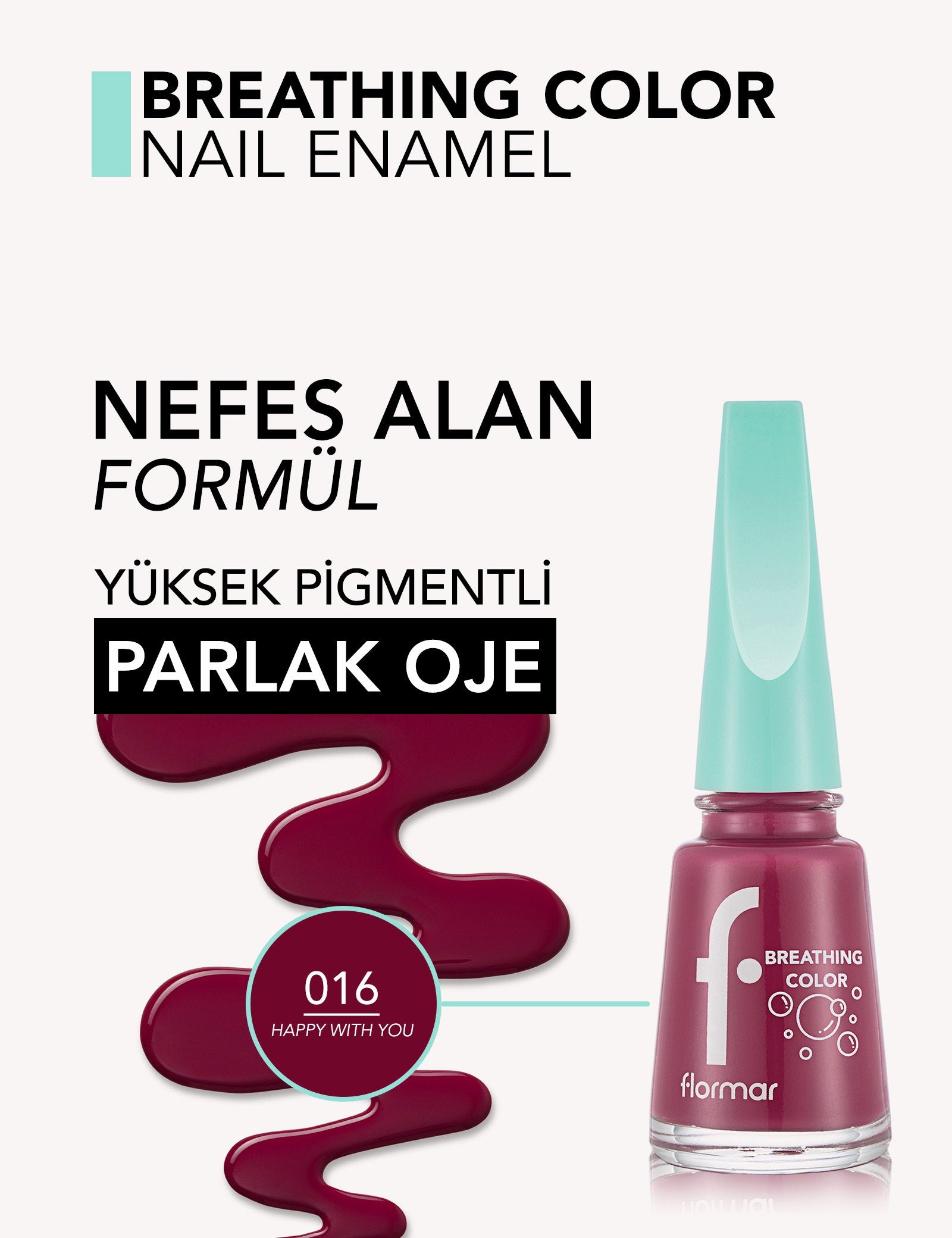 Flormar Breathing Color High Pigment Breathable Nail Polish