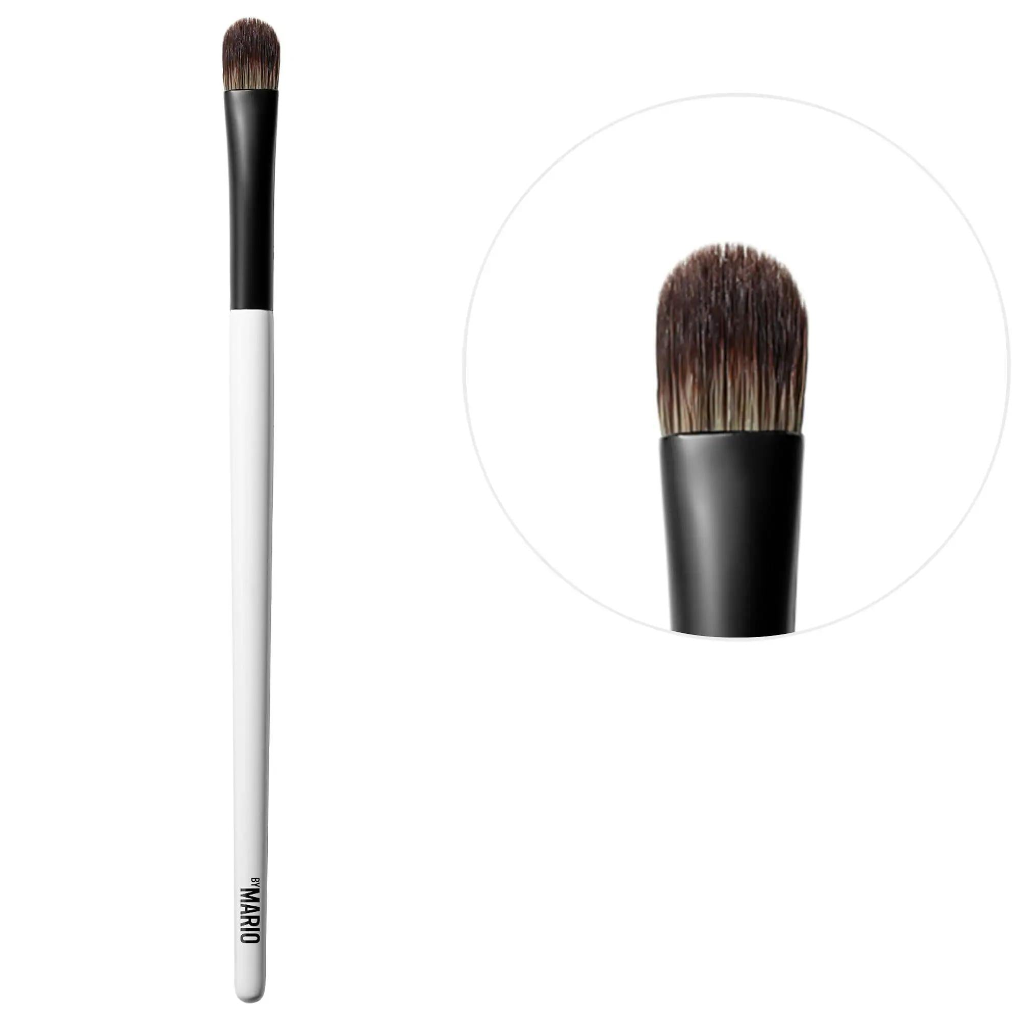 Makeup By Mario E4 Eyeshadow Shader Brush - Cruelty-Free Synthetic Bristle Makeup Brush for Intense Color Payoff Eyeshadow Shader Brush - Cruelty-Free Makeup Brush makeup brush, eyeshadow brush, cruelty-free makeup, synthetic bristle brush, vegan makeup brush, makeup tools, beauty essentials, eyeshadow application, professional makeup, cruelty-free beauty, vegan beauty, makeup artist tools