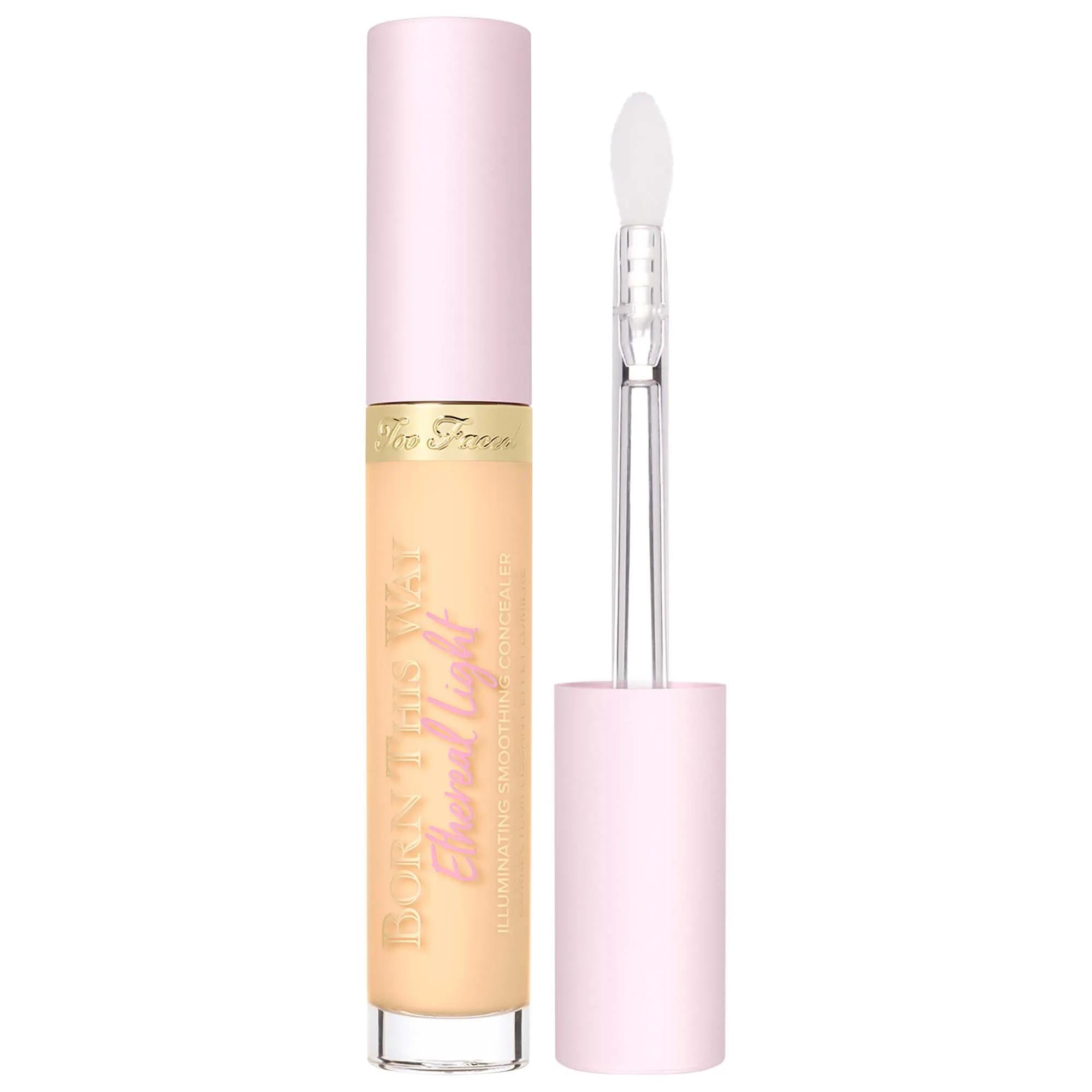 Too Faced Born This Way Ethereal Light Illuminating Smoothing Concealer - Long-Lasting, Waterproof, Hyaluronic Acid Concealer for Under-Eye Coverage Too Faced Born This Way Concealer - Long-Lasting & Waterproof long-lasting concealer, waterproof concealer, hyaluronic acid concealer, cruelty-free makeup, under-eye concealer, Too Faced, Born This Way, concealer, makeup, cosmetics, beauty, skincare, natural finish, buildable coverage, moisturizing concealer, serum-light concealer, buttery concealer