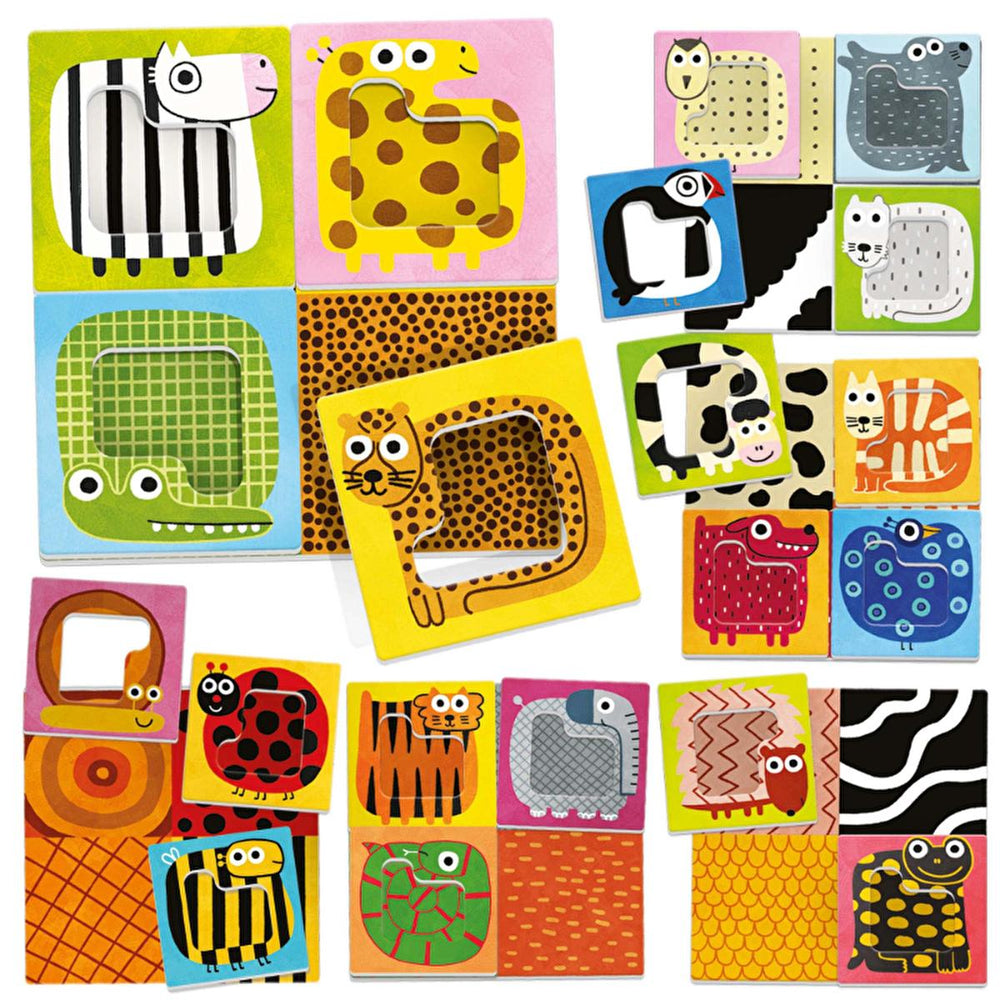 Headu Ecoplay Animal Colours Educational Puzzle for Children Aged 3-6 - Enhances Cognitive Skills & Color Recognition - Toy