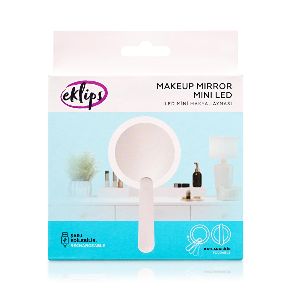 eklips mini makeup mirror led white, compact design for makeup enthusiasts Eklips Mini Makeup Mirror - LED Light, Compact Design for Makeup Enthusiasts | 4.1 x 4.5 inch Eklips Mini Makeup Mirror LED White eklips, makeup-mirror, led-light, compact-mirror, makeup-accessory, beauty-tool, women, rechargeable-mirror, portable, ai-generated