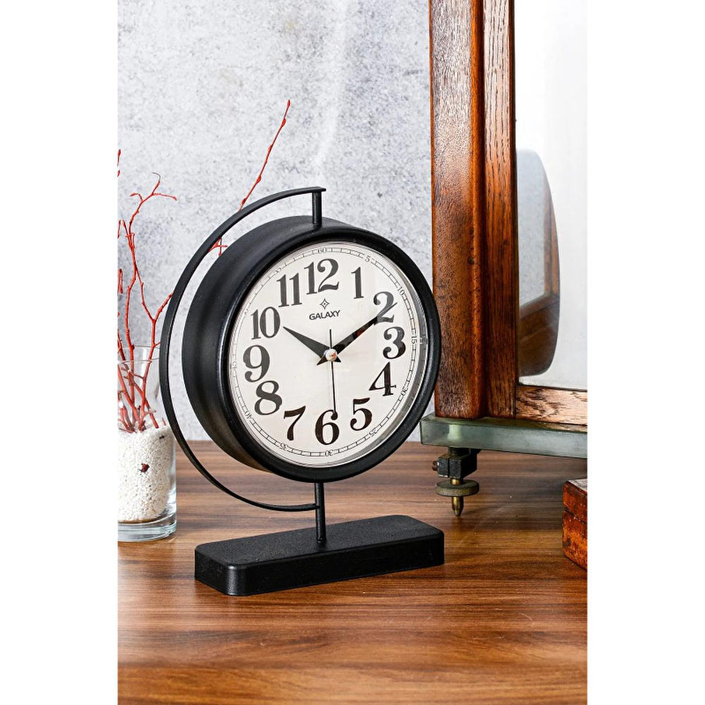Muyika Decorative Metal Table Clock - Silent Mechanism, Modern Design for Home Decor