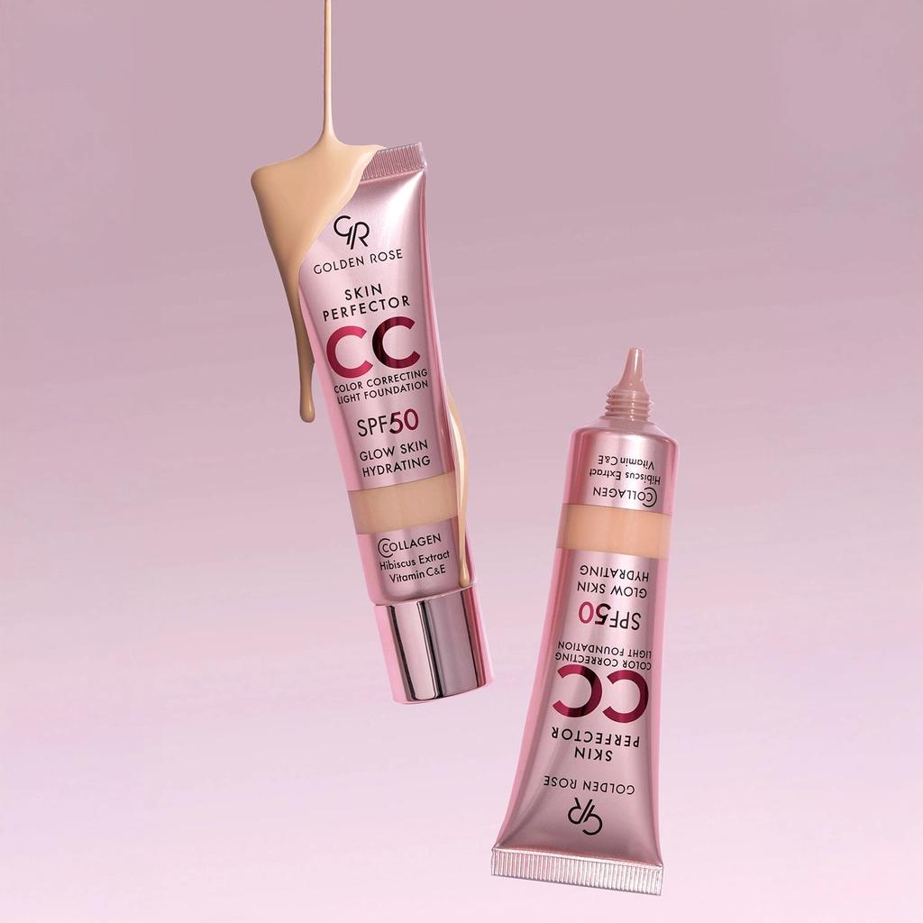 Golden Rose Skin Perfect CC SPF50 Foundation 104 Warm Honey 30ml