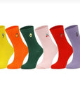 Ozzy Socks Women's 6-Pack Fruit Embroidered Socks - Comfortable Cotton Casual Footwear for Women