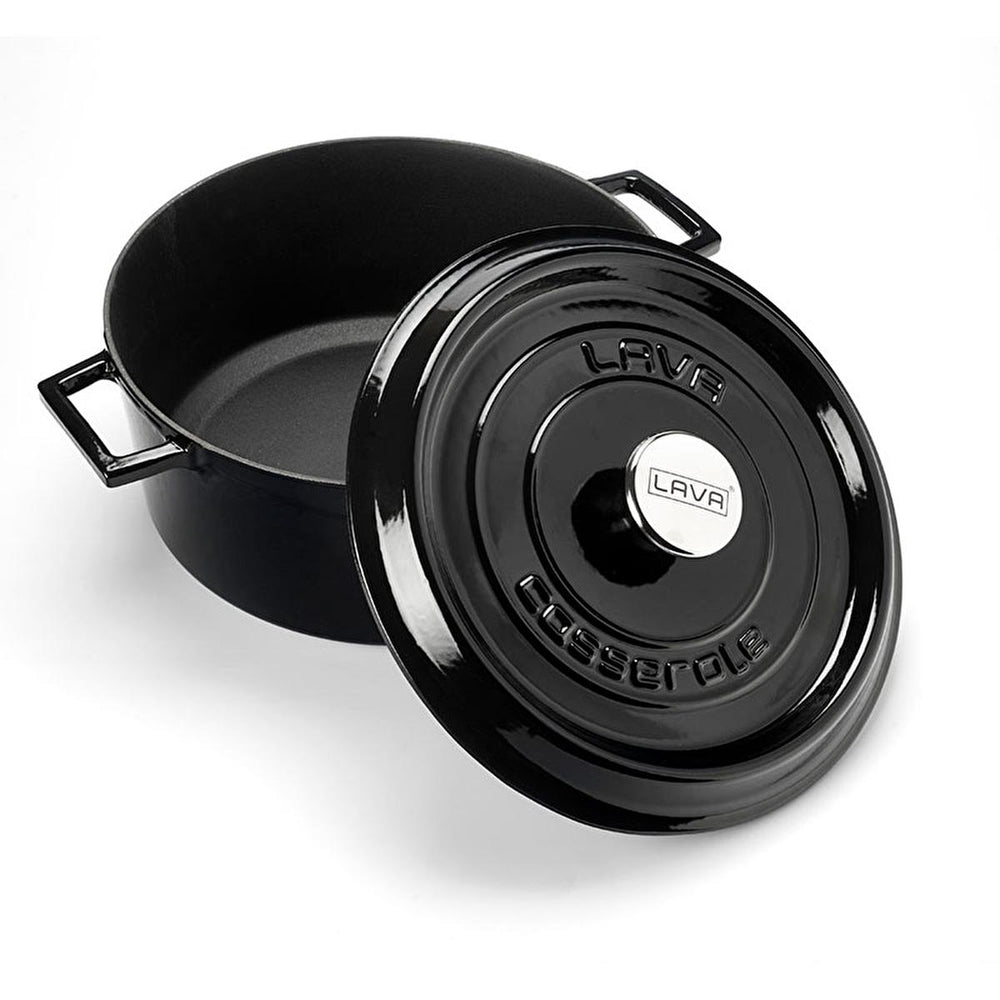 LAVA Cast Iron Cookware Pot - 28cm Enamel Coated Large Capacity Cooking Pot for Family Gatherings - view 4