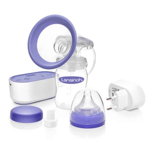 Lansinoh Compact Single Electric Breast Pump - Portable, Adjustable Vacuum, Rechargeable - Baby Care