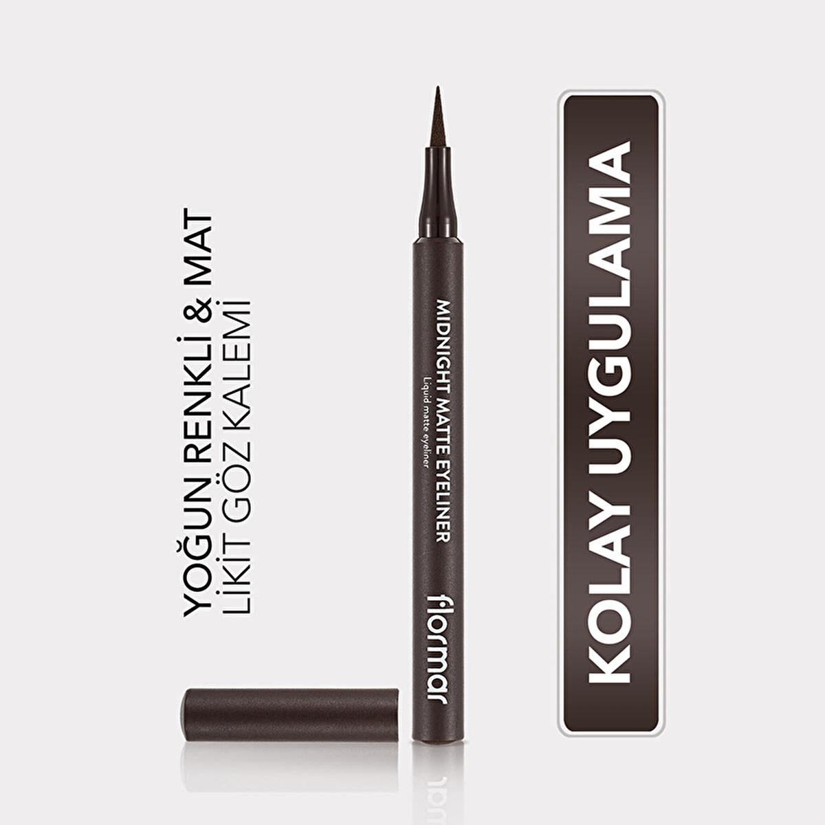Flormar Midnight Matte Eyeliner - Long-Lasting Liquid Eyeliner for Intense Color Flormar Midnight Matte Eyeliner - Precise & Long-Lasting Flormar Midnight Matte Eyeliner, Liquid eyeliner, Matte eyeliner, Long-lasting eyeliner, High-pigment eyeliner, Makeup, Eye makeup, Cosmetics, Beauty products, Eyeliner, Liquid makeup, Matte finish, Precision eyeliner, Dramatic eye look, Smudge-proof, Long-wear makeup
