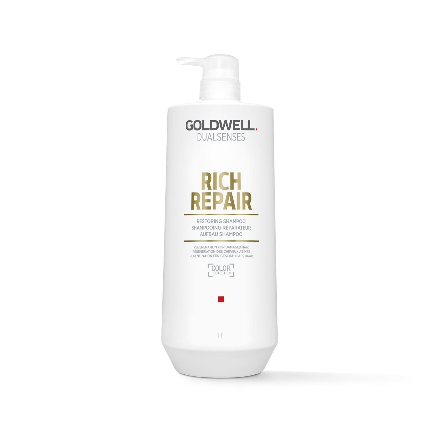 Goldwell Dualsenses Rich Repair Shampoo - 1000ml Large Capacity for Damaged Hair Care Goldwell Rich Repair Shampoo for Damaged Hair Goldwell Dualsenses, Rich Repair Shampoo, Hair Repair, Damaged Hair Care, 1000 ml Shampoo, Large Capacity Shampoo, Hair Care, Repairing Shampoo, Damaged Hair Shampoo, Hair Restoration, Healthy Hair Products