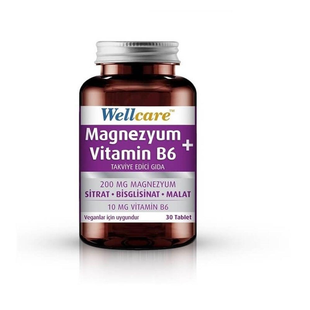 Wellcare Magnesium and Vitamin B6 30 Tablets - image 2
