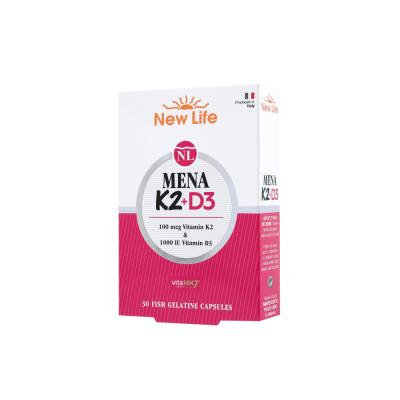 New Life Mena K2+D3 Vitamin Supplement: Supports Bone Health, High Absorption, 100 mcg K2 & 1000 IU D3, Gluten & Soy-Free New Life Mena K2+D3: Bone Health & Immune Support Vitamin K2 D3 supplement, Mena K2 D3 capsule, Vitamin K2 100 mcg, Vitamin D3 1000 IU, bone health supplement, olive oil Vitamin K2 D3, fish gelatin capsules Vitamin, soy free vitamin, GMO free vitamin, gluten free vitamin, Vitamin K2, Vitamin D3, bone health, immune support, K2 supplement, D3 supplement, dietary supplement, health and wel
