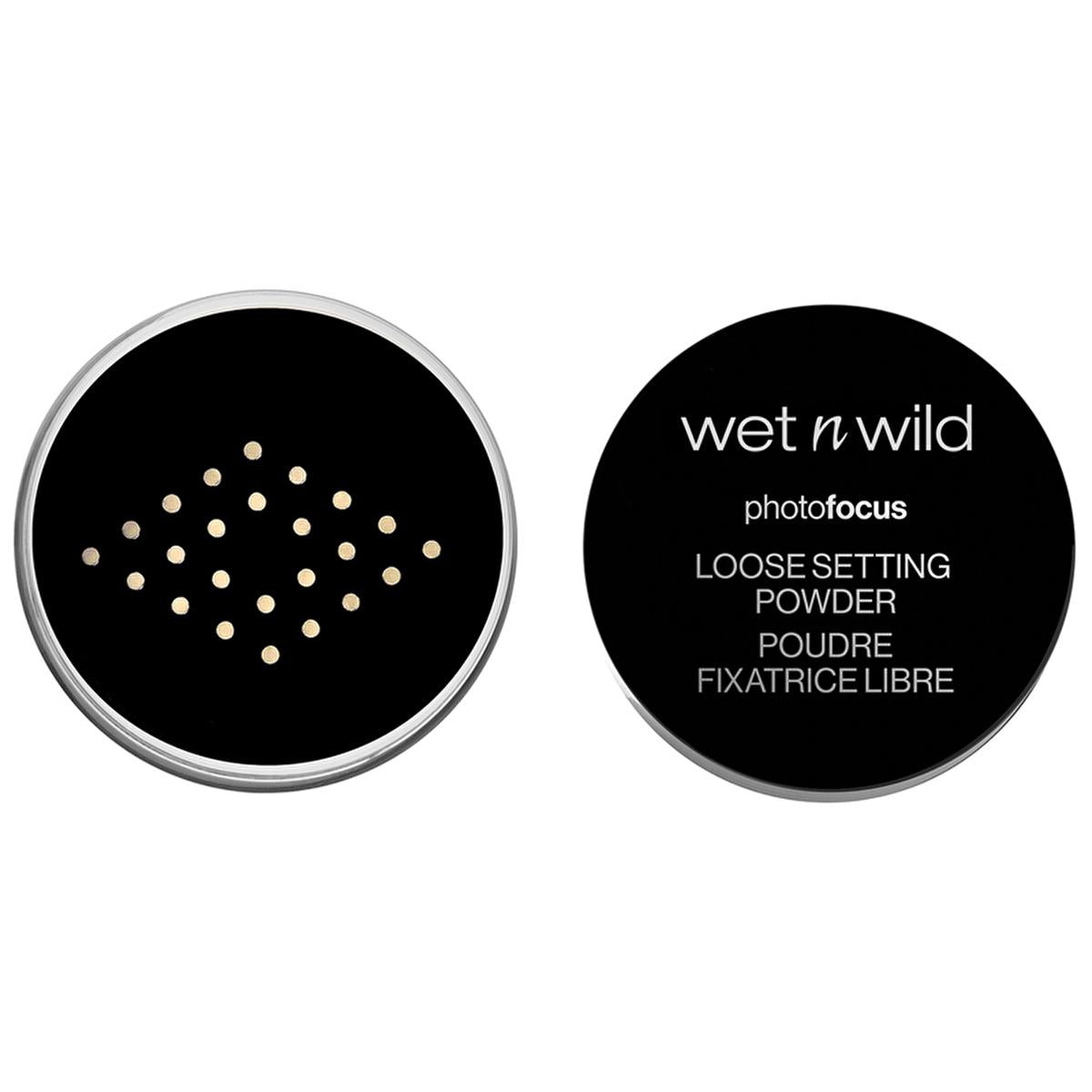 wet n wild photo focus loose setting powder translucent, wet n wild photo focus loose powder in packaging, application of wet n wild setting powder Wet n Wild Photo Focus Loose Setting Powder - Translucent for All Skin Types | 0.7 oz Wet n Wild Photo Focus Loose Setting Powder - Translucent loose-setting-powder, wet-n-wild, translucent-powder, makeup-setting, oil-absorbing, lightweight, baking-powder, cosmetic, photo-focus-powder, ai-generated