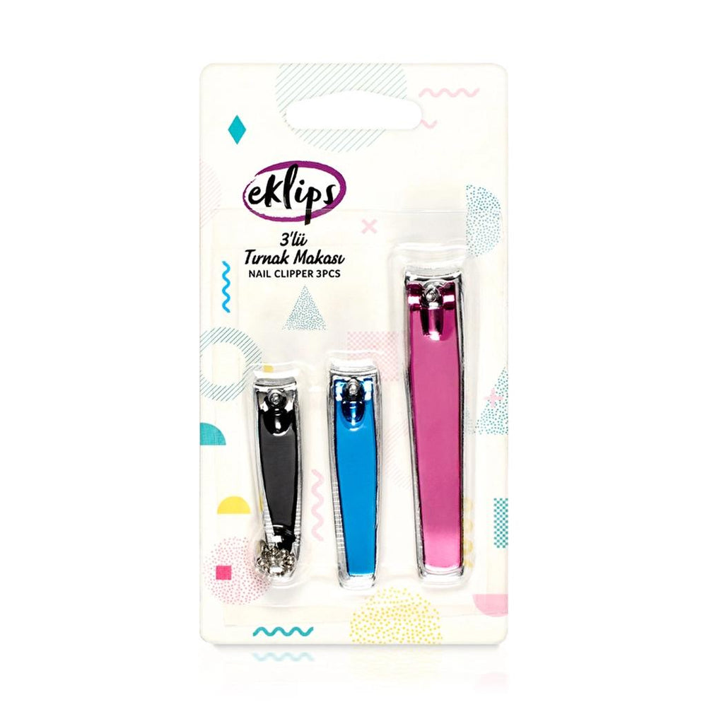 Eklips 3-Piece Nail Clipper Set for Grooming
