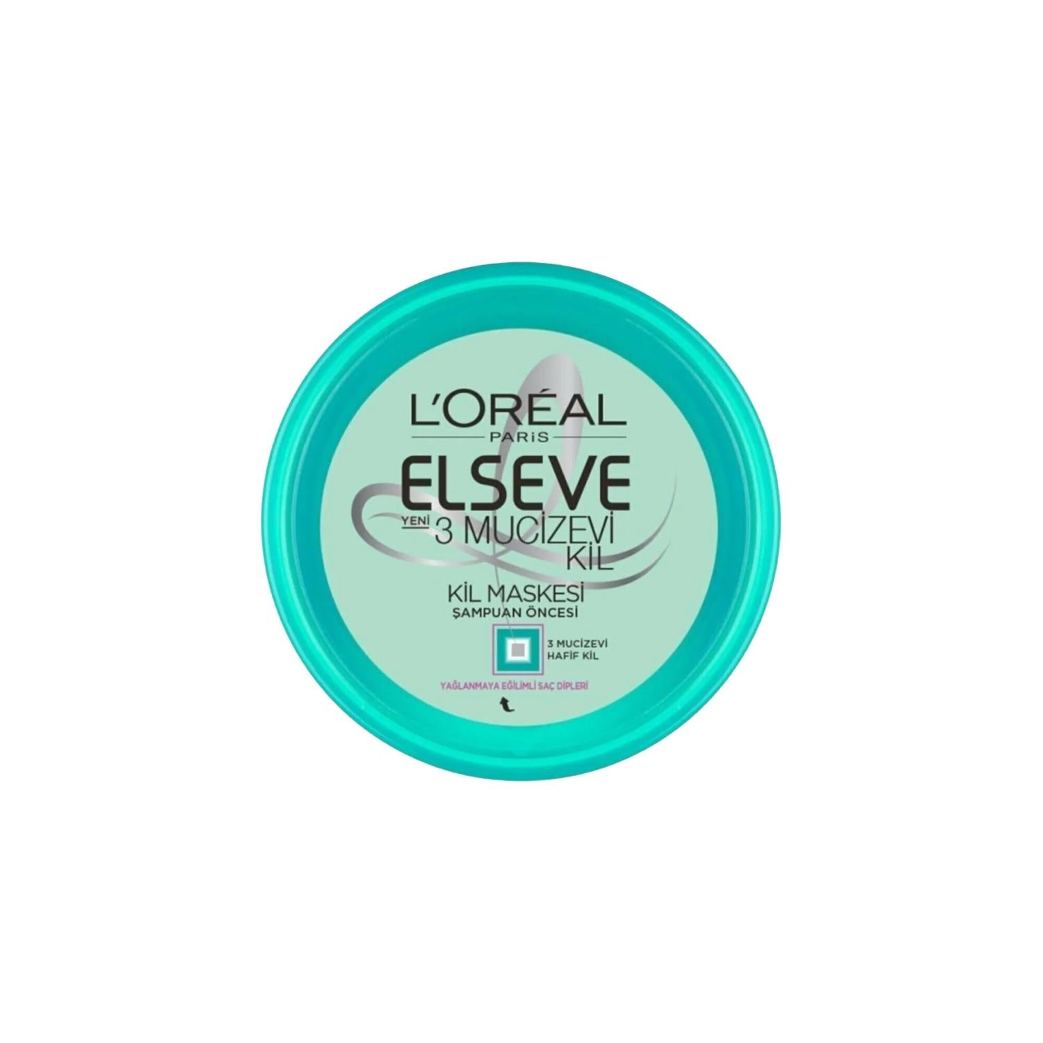Loreal Paris Elseve 3 Mucizevi Kil Hair Mask - Nourishing Pre-Shampoo Treatment for Healthy Hair Loreal Paris Elseve 3 Mucizevi Kil Hair Mask - Pre-Shampoo Treatment Loreal Paris Elseve, Hair Mask, Pre-Shampoo Treatment, Three Miracle Clays, Hair Care, Hair Nourishment, Pre-Shampoo, Elseve Product Line, Loreal Paris Brand, Hair Health, Nourishing Hair Mask, Healthy Hair, Hair Care Routine