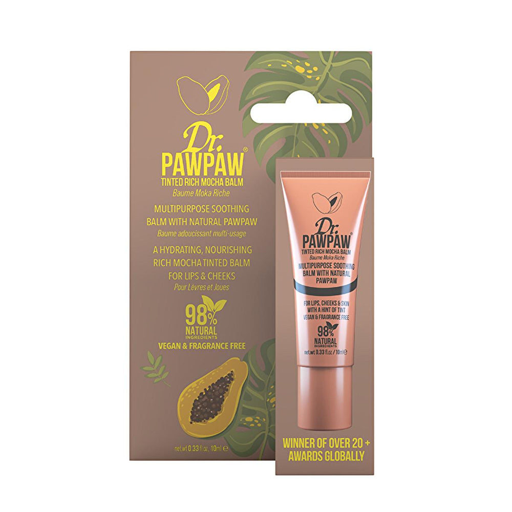 Dr. Pawpaw Tinted Rich Mocha Balm 10 ml - Natural Moisturizing Lip Care with 98% Natural Ingredients - view 2