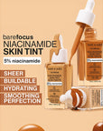 wet n wild Niacinamide Skin Tint Foundation: Achieve Natural, Radiant Skin with Hyaluronic Acid & Sheer Coverage wet n wild: Niacinamide Skin Tint Foundation - Natural Coverage Niacinamide skin tint, Hyaluronic acid foundation, Sheer coverage foundation, Satin finish foundation, Lightweight skin tint, wet n wild foundation, Skincare infused makeup, Foundation for sensitive skin, skin tint, foundation, makeup, niacinamide, hyaluronic acid, peony extract, sheer coverage, satin finish, lightweight, natural loo