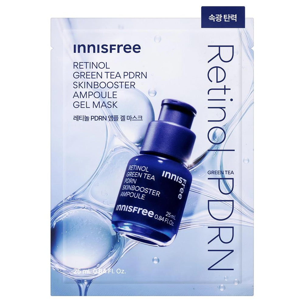 Innisfree Green Tea PDRN Retinol Skin Booster Ampoule Gel Face Mask 25 ml