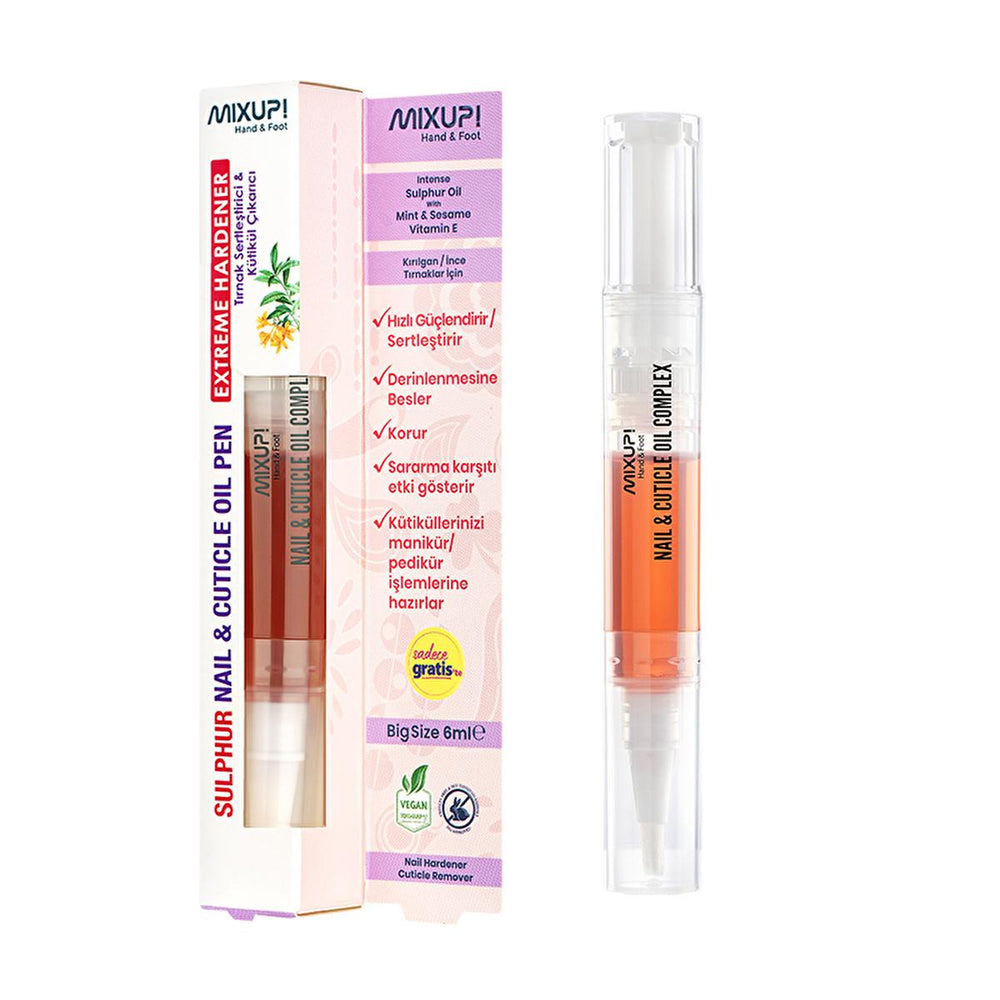 Mixup. Nail Strengthener & Cuticle Remover - 6ml - Nourishes & Strengthens Nails, Vitamin E Rich for - Vitamin & Supplement