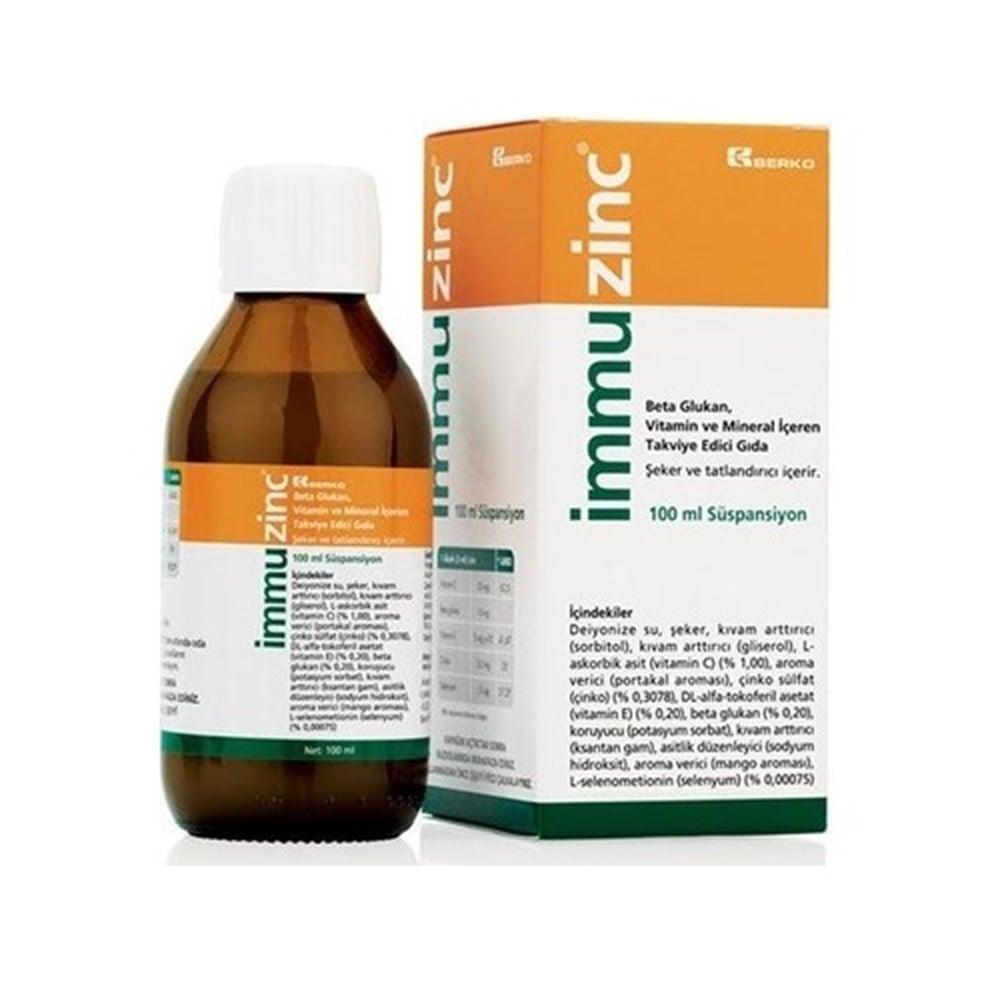 İmmuzinc Dietary Supplement - Immune System Support with Beta Glukan, Vitamin C, Zinc - 3.38 fl oz Liquid Vitamin İmmuzinc Immune Support Supplement - 3.38 fl oz Liquid Vitamin Dietary Supplement, Immune System Support, Beta Glukan, Vitamin C, Zinc Supplement, Liquid Vitamin, Health Supplement, Immunity Booster, Dietary Health, Nutritional Supplement, Wellness Product, Immune Health, Vitamin Supplement, Mineral Supplement