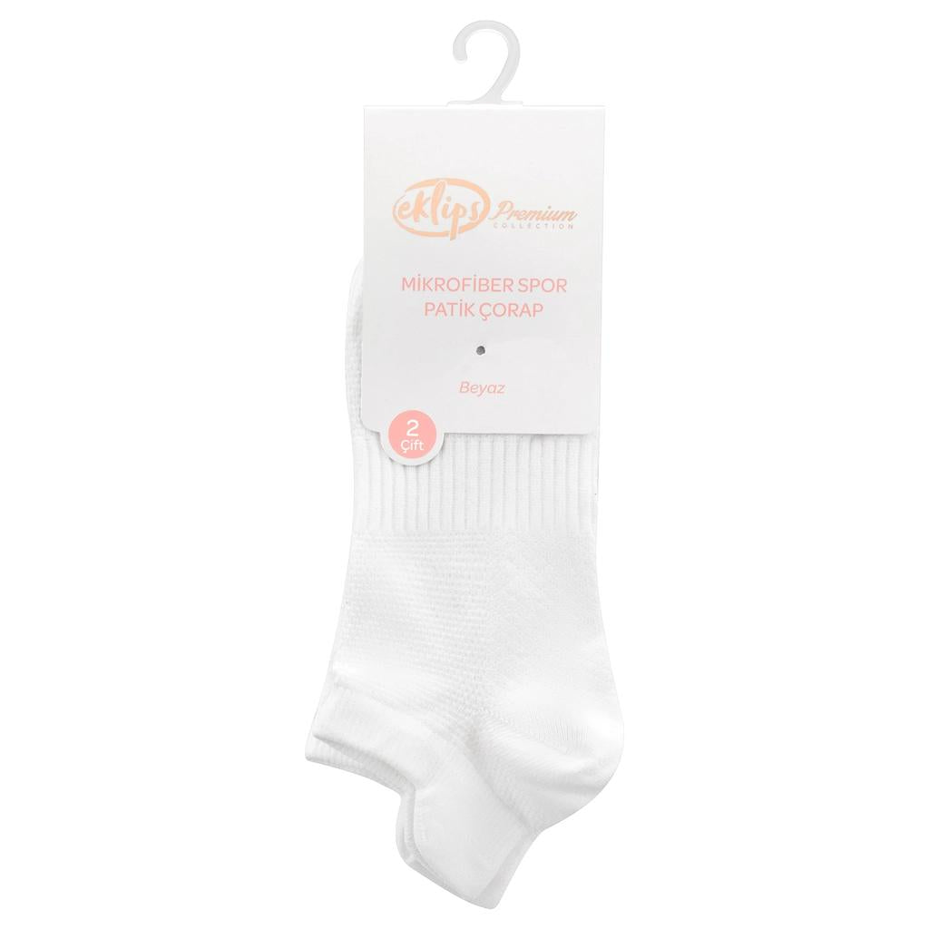 Eklips Premium Micro White Socks Breathable 2-Pack