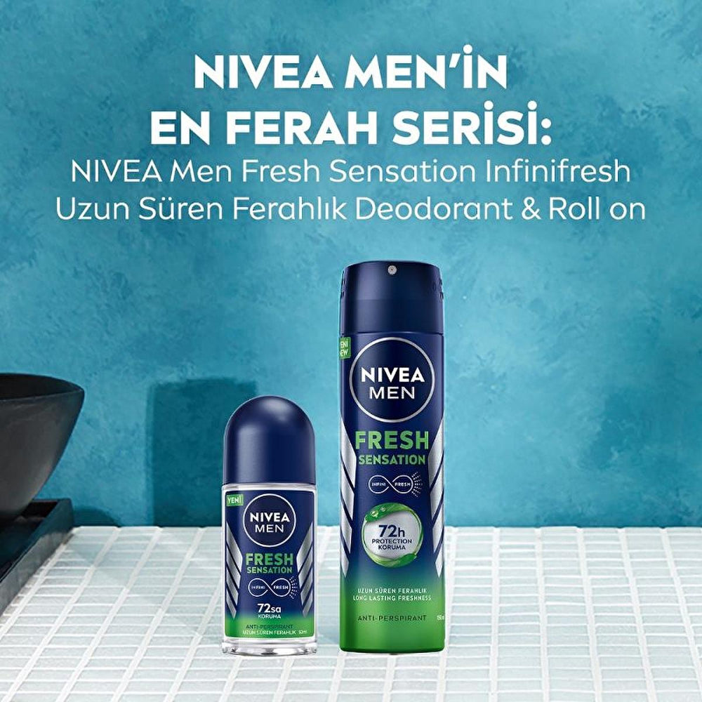 NIVEA Men Fresh Sensation Roll-On Deodorant for Men - 72 Hour Protection, Long Lasting Freshness, Dermatologically - view 5