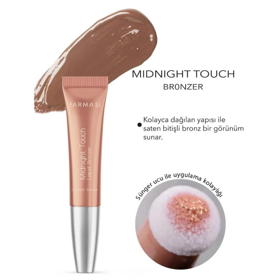 Farmasi Midnight Touch Liquid Bronzer Soft Sponge Tip 12ml