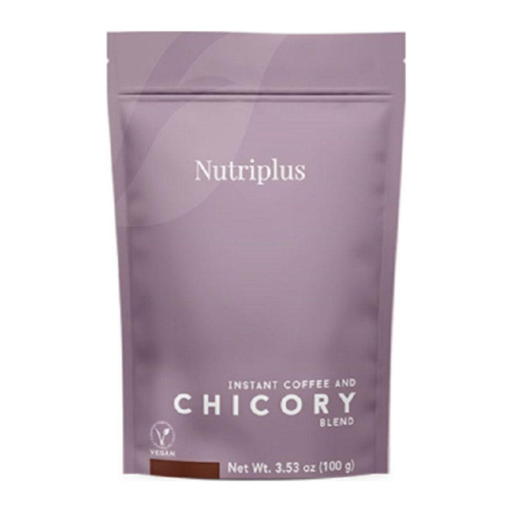 Farmasi Nutriplus instant coffee and chicory blend, 100 g lilac pouch, vegan