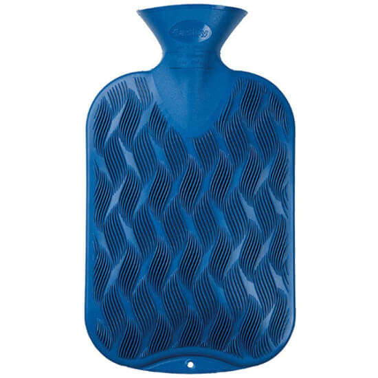 Fashy Blue Wave Hot Water Bottle for Cozy Warmth 2L