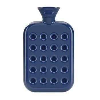 Fashy Honeycomb Hot Water Bottle Navy Blue 2L