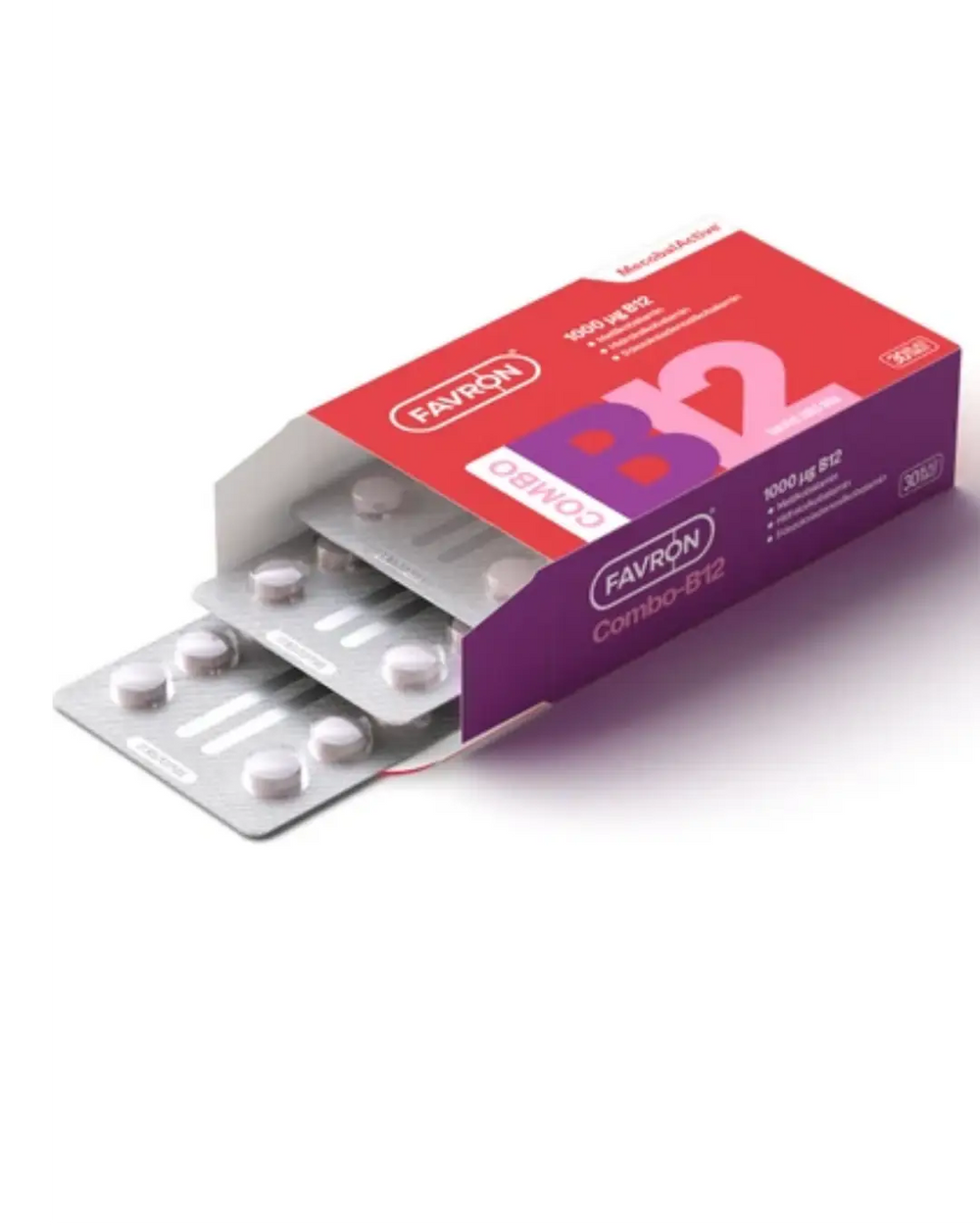 Favron Combo Vitamin B12 Sublingual Supplement 30 Tablets