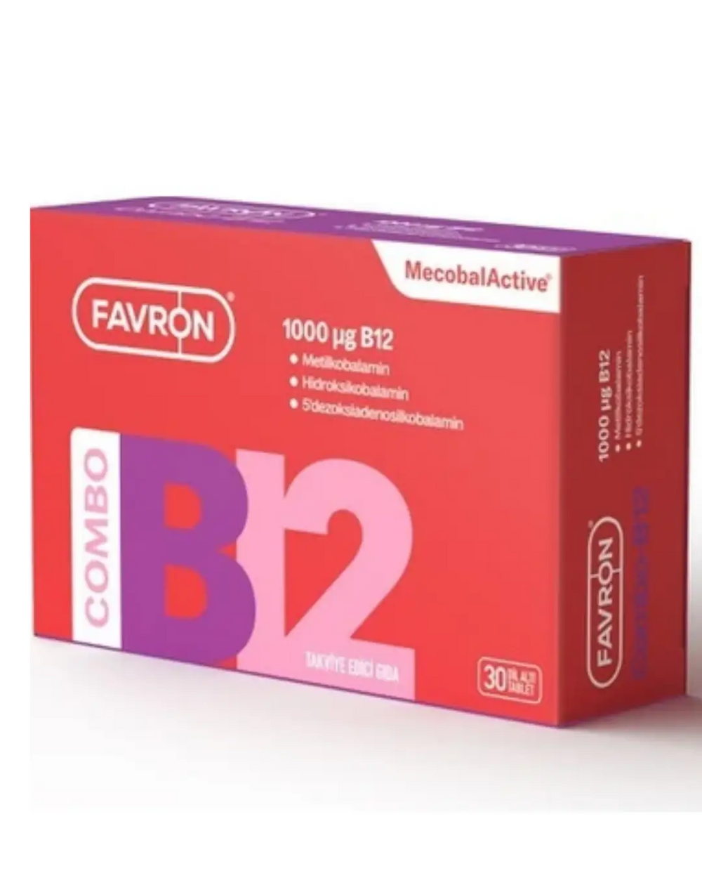 Favron Combo Vitamin B12 Sublingual Supplement 30 Tablets