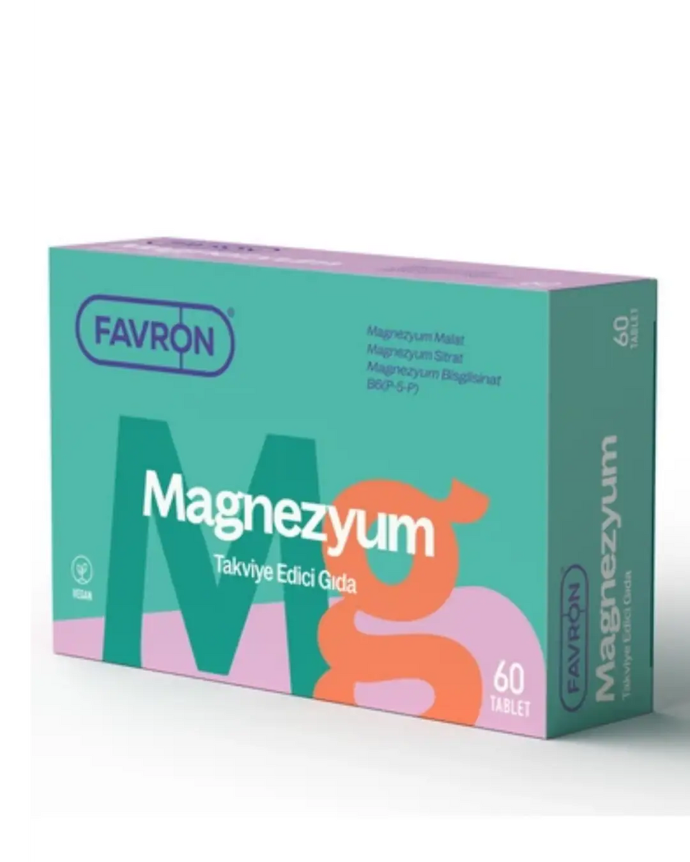 Favron Magnesium Dietary Supplement for Daily Wellness 60 Tablets