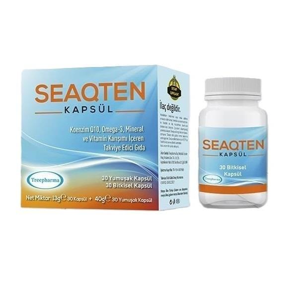 DoğaDerma Seaqten: Coenzyme Q10, Omega 3, Vitamins - Antioxidant & Heart Health Dietary Supplement (30+30 Capsules) Seaqten: CoQ10, Omega 3, Vitamins - Heart & Antioxidant Support Coenzyme Q10 supplement, Omega 3 supplement, Vitamin C supplement, Vitamin E supplement, Resveratrol supplement, Zinc supplement, Antioxidant supplement, Heart health supplement, Seaqten, Dietary supplement, CoQ10, Omega-3, Vitamin C, Vitamin E, Resveratrol, Zinc, antioxidant, heart health, overall health, immune support, cellular