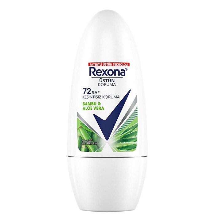 Rexona Bamboo & Aloe Vera Roll On Deodorant 50ml - 72 Hour Protection | Women's Care - Deodorant