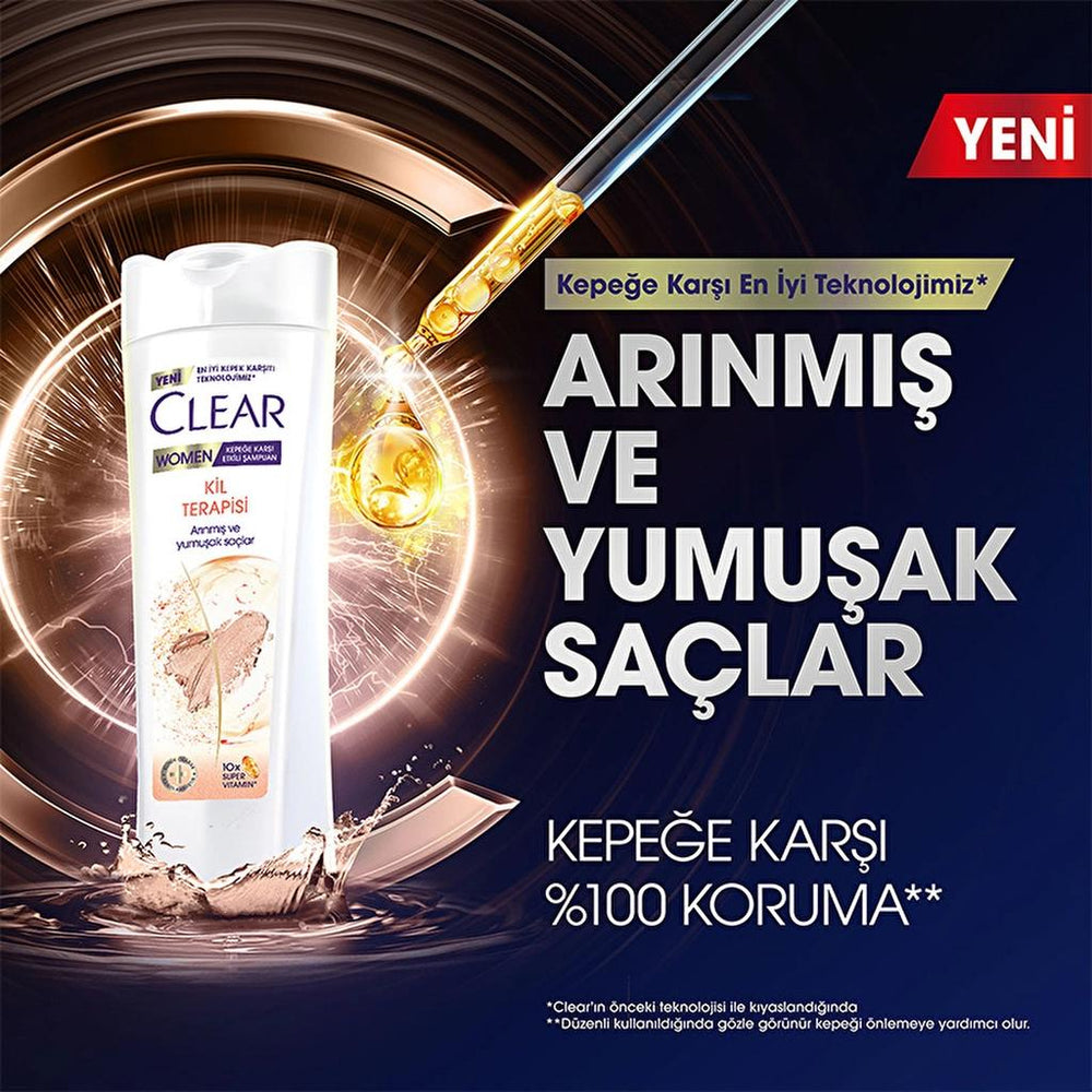 Clear Women Anti-Dandruff Clay Therapy Shampoo 350 ml