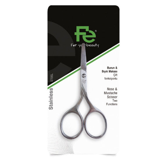 Fe Dual-Function Nose &amp; Mustache Scissors for Precise Grooming