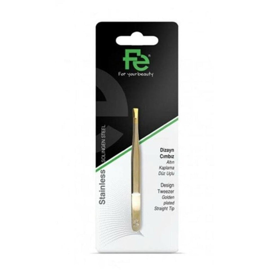 Fe Straight Tip Tweezers for Precise Hair Removal