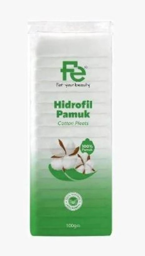 Fe Pure Hydrophilic Cotton Pleat for Cleansing 100g