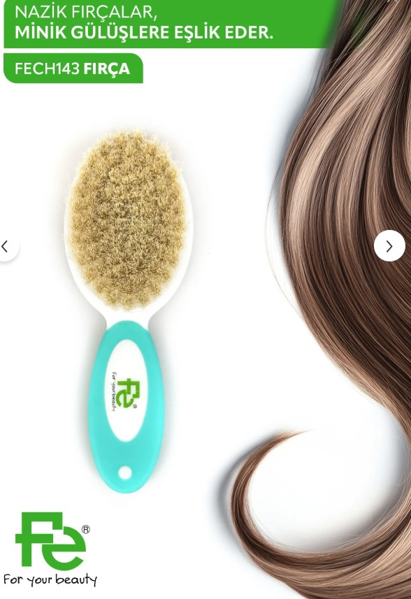Fe In Style Soft Baby Hair Brush with Natural Bristles 1 Count