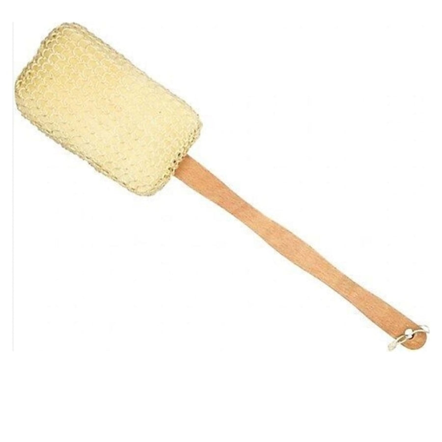 Fe Sisal Bath Brush with Wooden Handle for Body Massage 1 pc