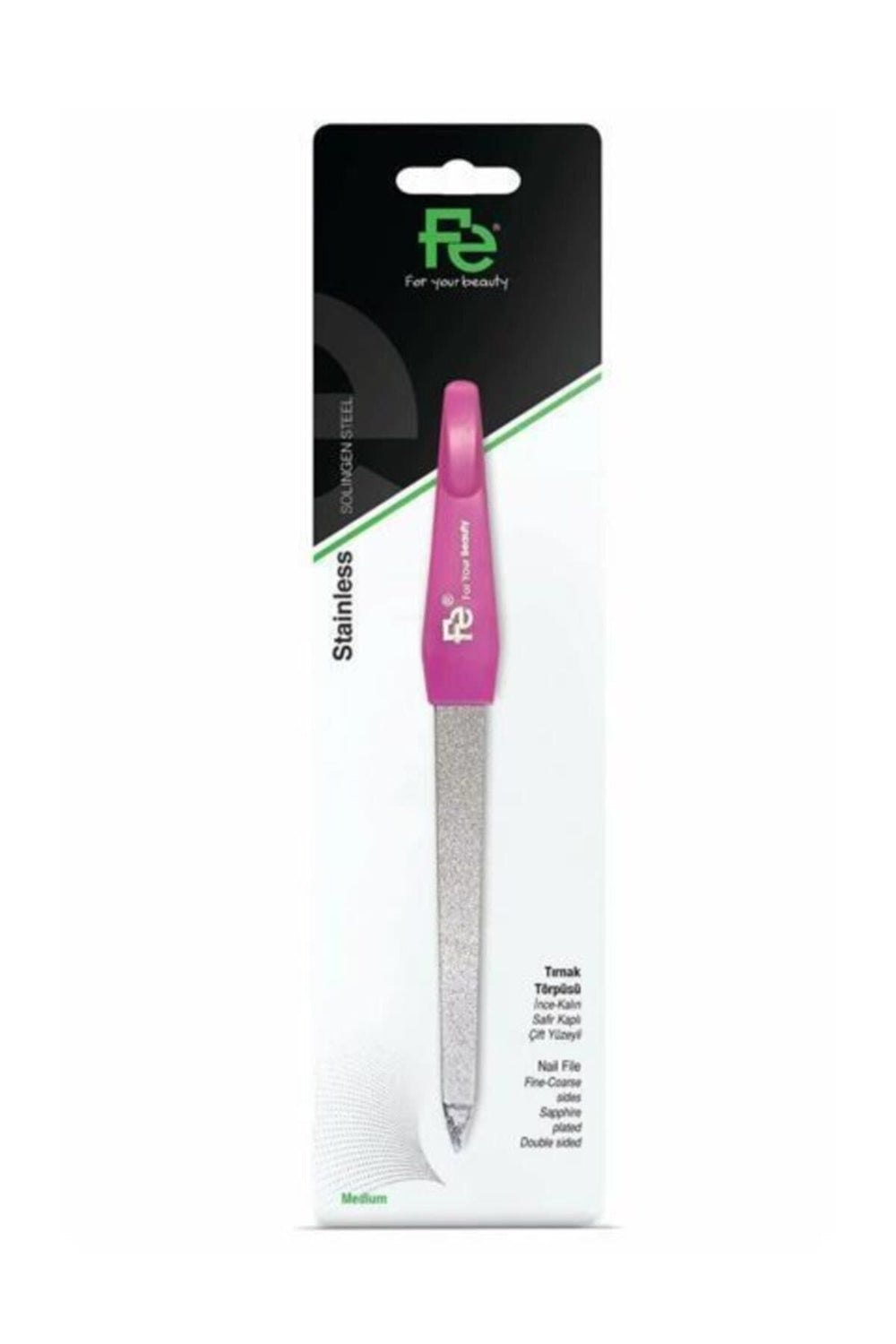 Fe Medium Sapphire Nail File for Shaping and Smoothing 1 pc