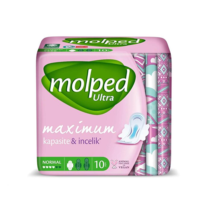 Molped Sanitary Napkins Medium - Regular Absorbency | 10 Pads - Hygiene Products