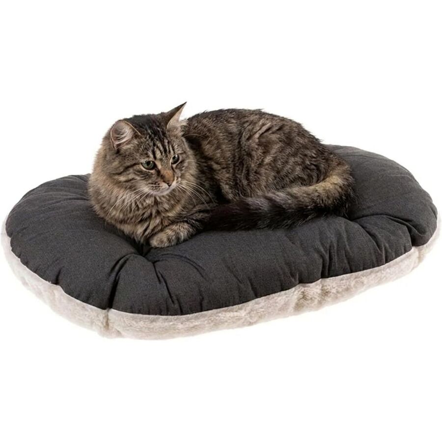 Ferplast 55 4 Relax Brown & Beige Plush Pet Bed