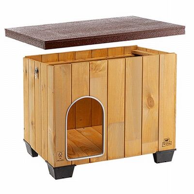 Ferplast Baita 60 Wooden Dog Kennel Weatherproof Shelter 73.5cm