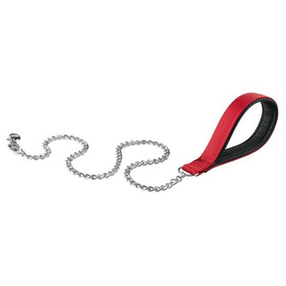 Ferplast Daytona Chrome Dog Leash with Soft Grip, 100 cm Red