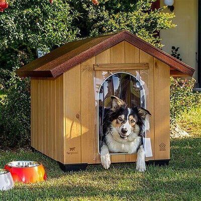Ferplast Domus Wooden Dog Kennel Weatherproof Medium 70x83x67 cm