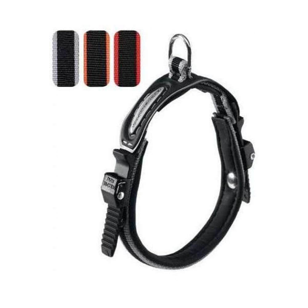 Ferplast Ergocomfort Adjustable Dog Collar with Padding, 25mm Orange & Black
