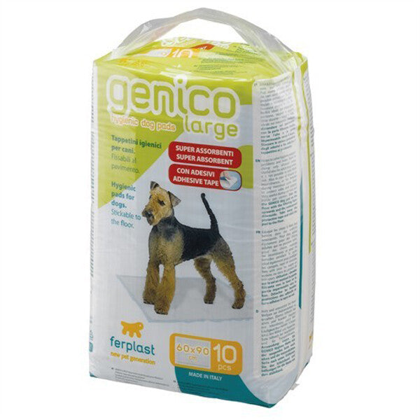 Ferplast Genico Dog Potty Training Pads Large 10 Pack - Absorbent Indoor Pads